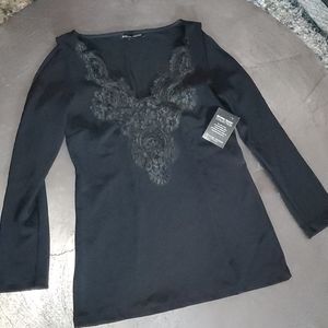 Boston Proper Black Tunic NWT